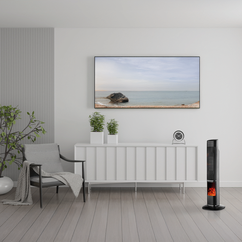 Boden Stark Fireplace Tower Heater