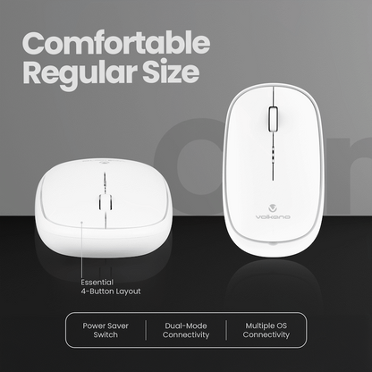 Volkano Coral series Bluetooth Wireless Mouse - White