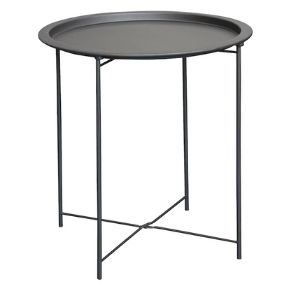 Everfurn Nala Side Table Black, Painted MDF, Steel Frame, 2 Pack