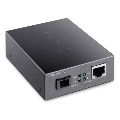 TP-Link TL-FC111PB-20 10/100Mbps WDM Media Converter with 1-Port PoE