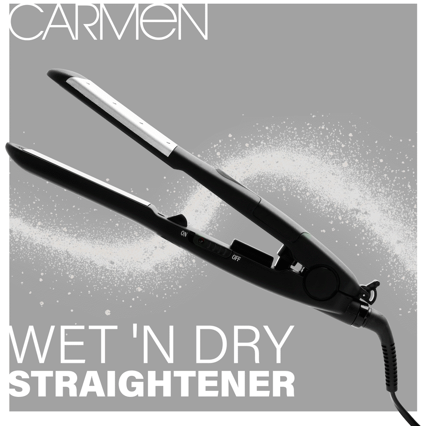 CARMEN WET 'N DRY STRAIGHTENER - BLACK
