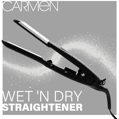 CARMEN WET 'N DRY STRAIGHTENER - BLACK
