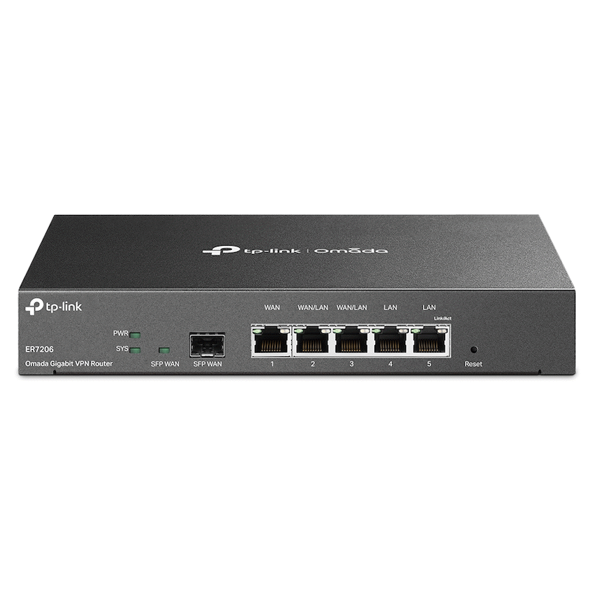 TP-Link Omada ER7206 Gigabit VPN Router with PoE+ Ports and Controller Ability