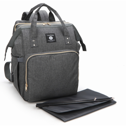 Totes Babe Alma Convertible Diaper Backpack - Dark Grey