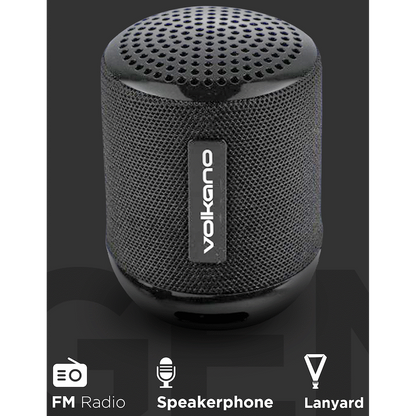 Volkano Gemini Series Pair of True Wireless Bluetooth Speakers - Black