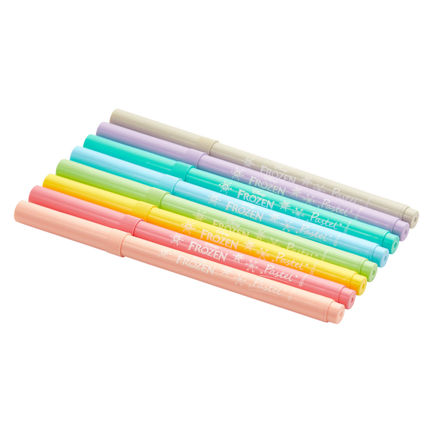 Frozen 8 Pastel Colour Fibre Markers Multi