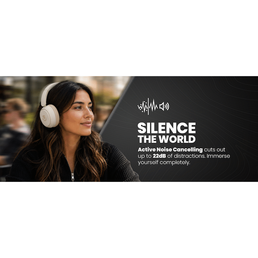 Volkano Lexi Bluetooth Headphone with ANC - Nude