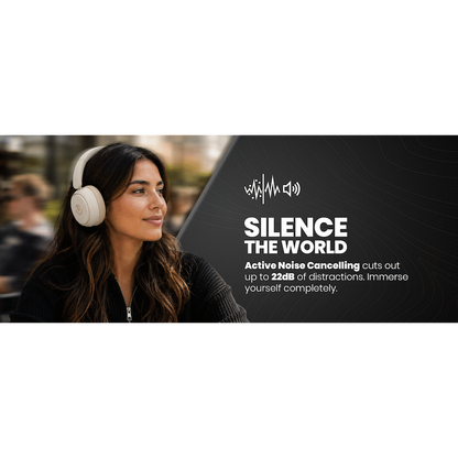 Volkano Lexi Bluetooth Headphone with ANC - Nude