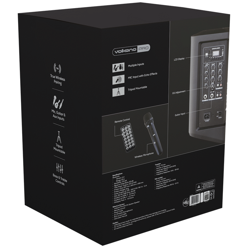 Volkano Pro VPA300 Mini PA System with Wireless Microphone