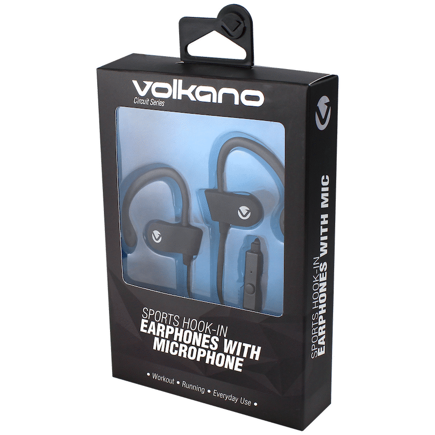Volkano Circuit Series Sports Hook-In Earphones with Mic