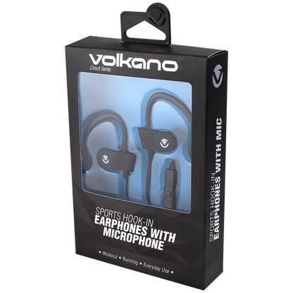Volkano Circuit Series Sports Hook-In Earphones with Mic