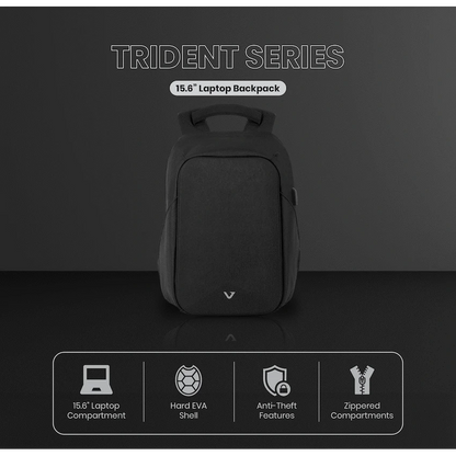 Volkano Trident 15.6" Laptop Backpack - Black