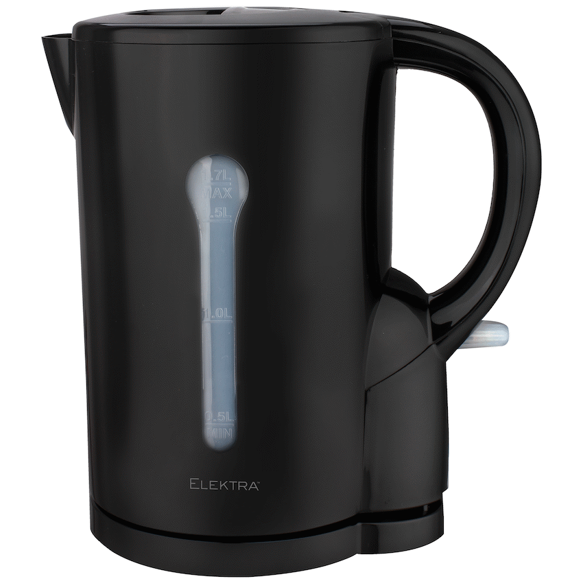 Elektra 1.7l Plastic Cordless Kettle - Black
