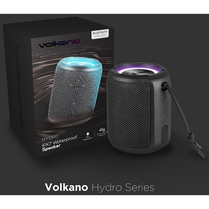 Volkano Hydro Series IPX7 Bluetooth Speaker - Black