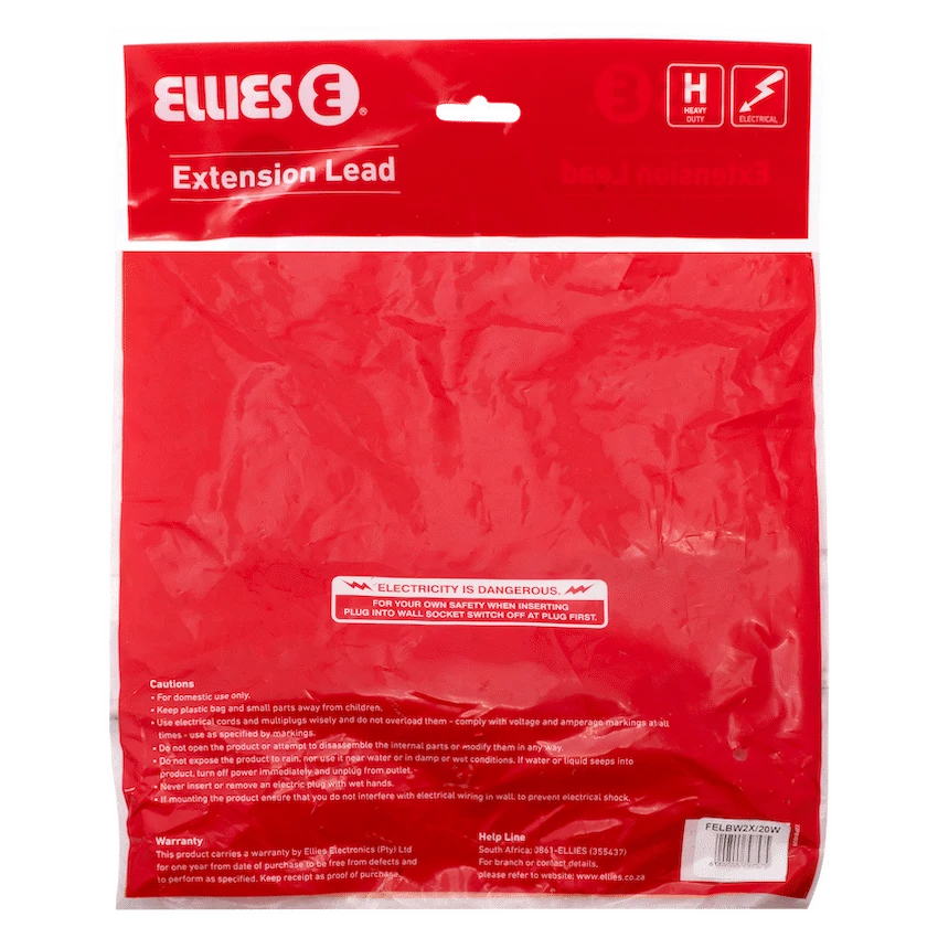Ellies Side by Side Light Duty Extension Lead-20M