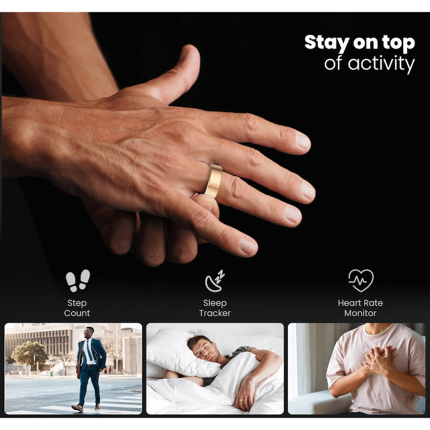Volkano Ring Series Smart Ring with Charging Case - 19.1mm