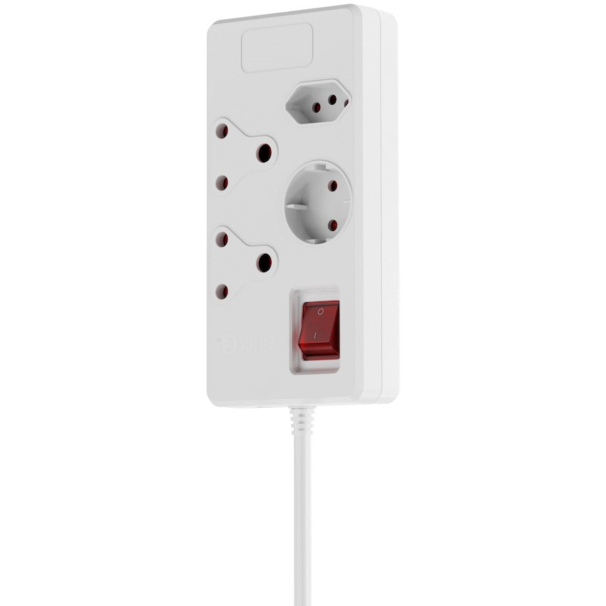 Ellies 4 way High Surge Multiplug 0.5M - WT