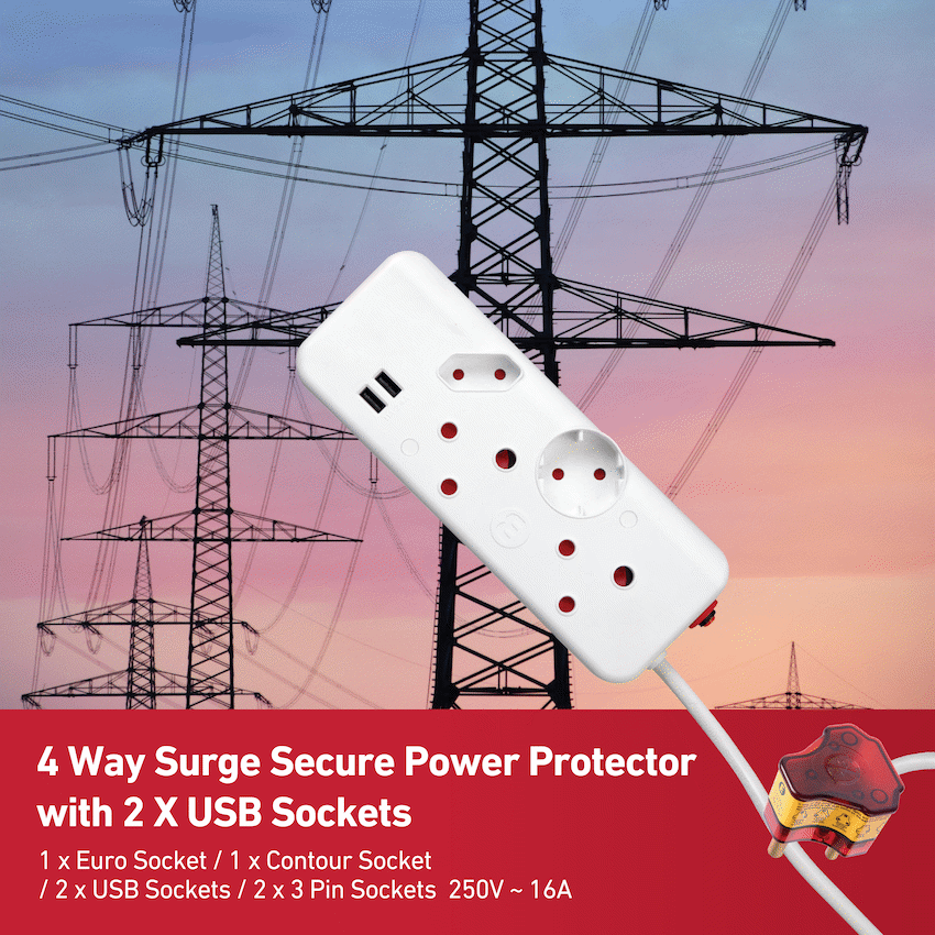 Ellies 4-Way High Surge Multiplug