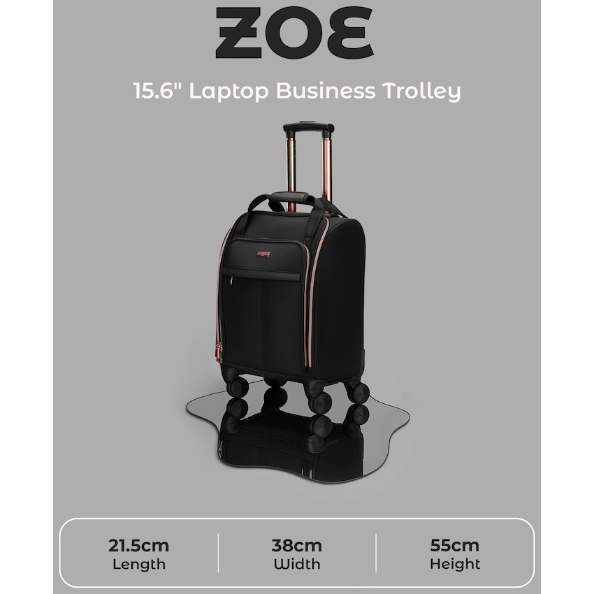 SupaNova Zoe 15.6" Laptop Business Trolley - Black