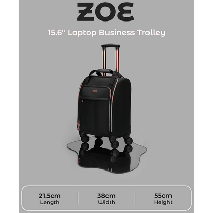 SupaNova Zoe 15.6" Laptop Business Trolley - Black