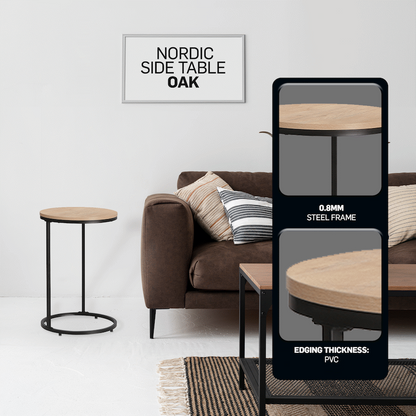 Everfurn Nordic Couch Side Table, Sofa Table