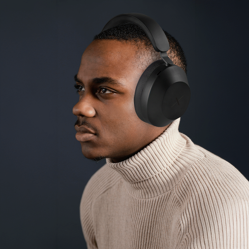 VolkanoX H400 Hybrid Active Noise Cancellation Headphones - Black