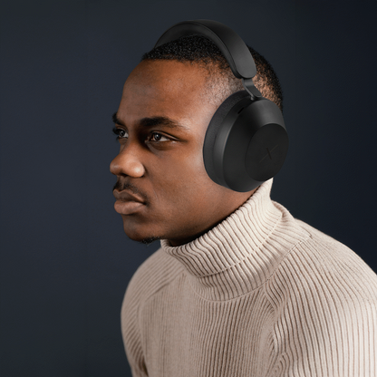 VolkanoX H400 Hybrid Active Noise Cancellation Headphones - Black