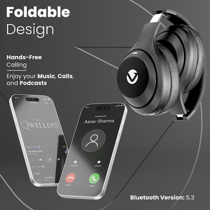 Volkano SoundSweeper Series Active Noise Cancelling bluetooth Headphones - Black
