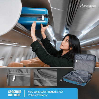 Travelwize Paros PP 4-Wheel Spinner 55cm Luggage - Teal