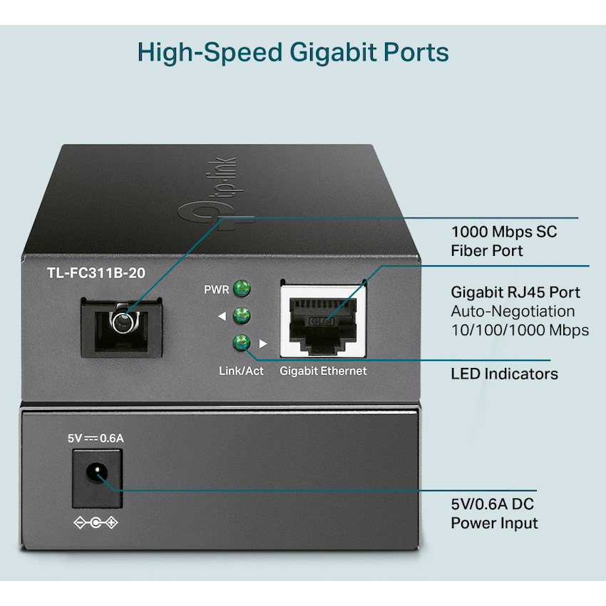 TP-Link TL-FC311B-20 Gigabit WDM Media Converter