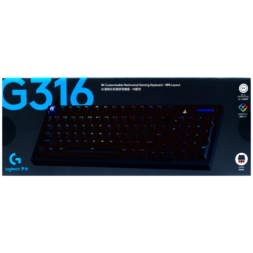 G316 8K Custom Mechanical Gaming Keyboard (Black - L)