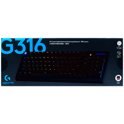G316 8K Custom Mechanical Gaming Keyboard (Black - L)