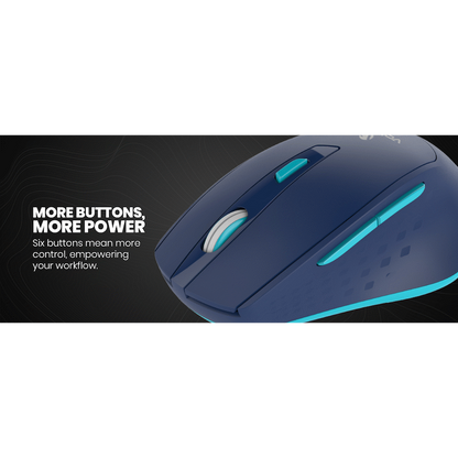 Volkano Chrome Series Wireless Mouse - Blue
