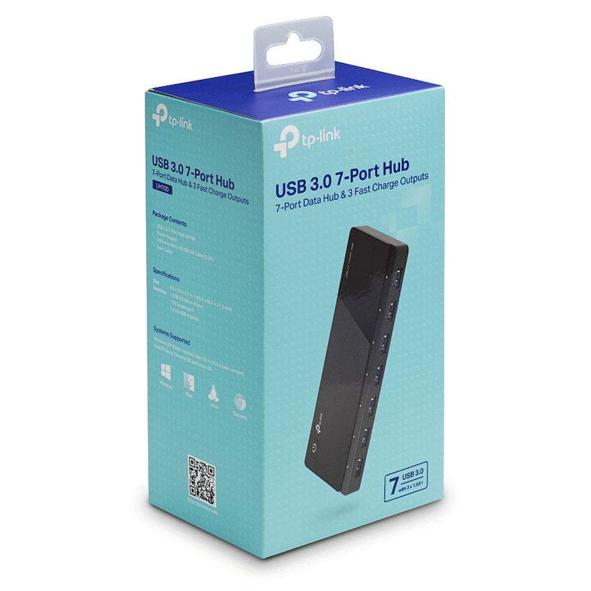 TP-Link UH700 USB 3.0 7-Port Hub with 2 Charging Ports