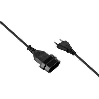 Switched Easy Cable Extender 2-Pin Euro to 2-Pin Euro Socket 2m