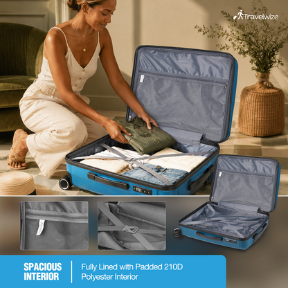 Travelwize Paros PP 4-Wheel Spinner 65cm Luggage - Teal
