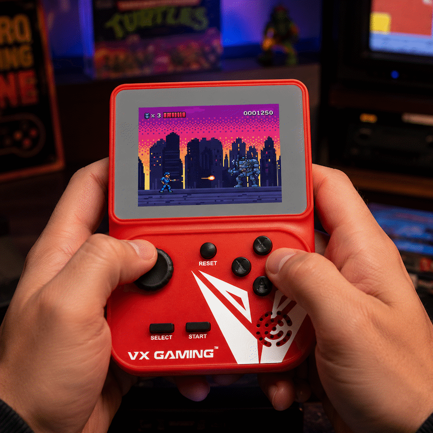 VX Gaming Nostalgia Series Handheld Retro Game Station with 4gb Micro SD - Red