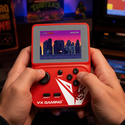 VX Gaming Nostalgia Series Handheld Retro Game Station with 4gb Micro SD - Red