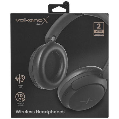 VolkanoX Nexis Hybrid Active Noise Cancelling Headphones - Black