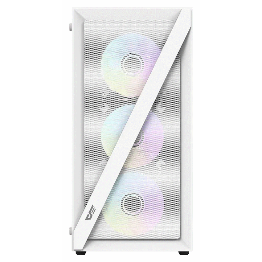 darkFlash Computer Case DK260 Air White (with 4 ARGB Fans)