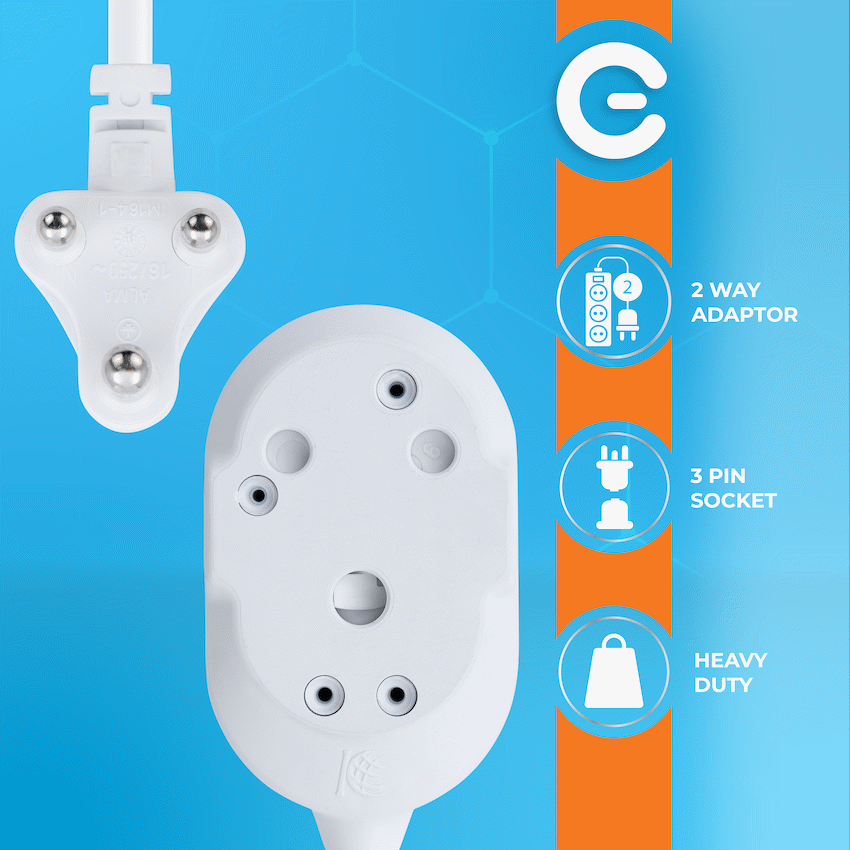 SWITCHED HEAVY DUTY Back To Back(BTB) EXTENSION LEADS 10M