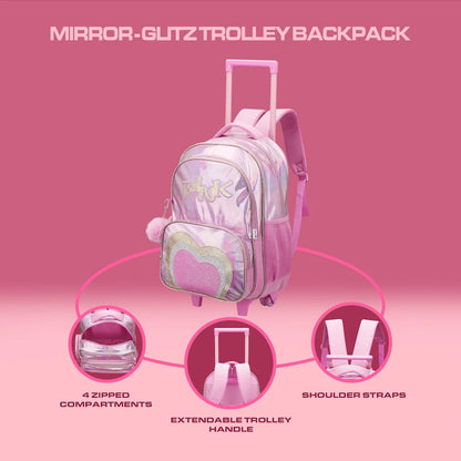 Quest Mirror-Glitz Trolley Backpack - Pink