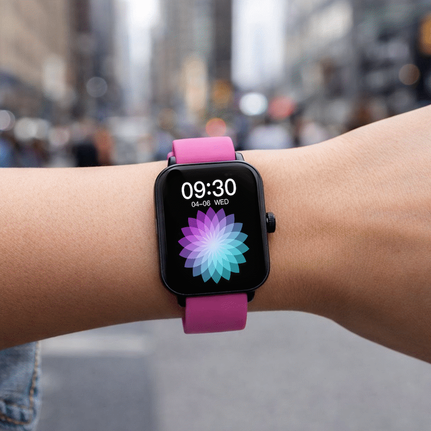 Volkano Chroma Series Smartwatch with Pink Strap