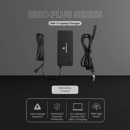 Volkano Brio Plus Series USB-C 65w Laptop Charger