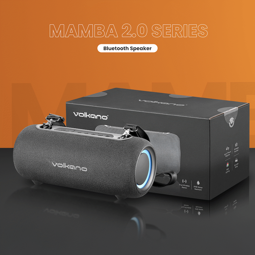 Volkano Mamba 2.0 Series Bluetooth Speaker - Black