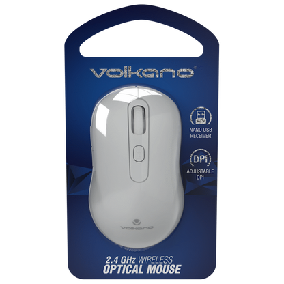 Volkano Sodium Series 2.4ghz Wireless Mouse - White