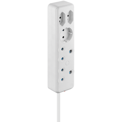 SWITCHED 5 Way Multiplug - White