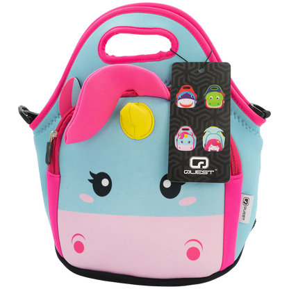 Quest Neoprene Lunch Bag - Unicorn - Blue/Pink