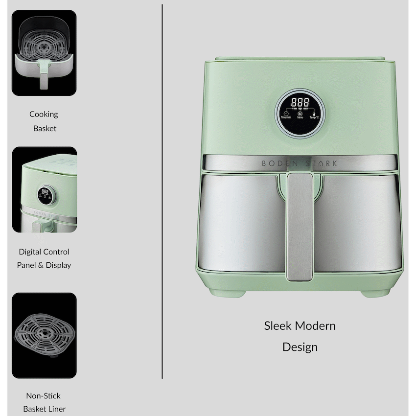 Boden Stark 5.0L Digital Air Fryer Green