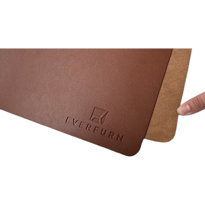 Everfurn Prime Faux Leather Desk Mat - Brown